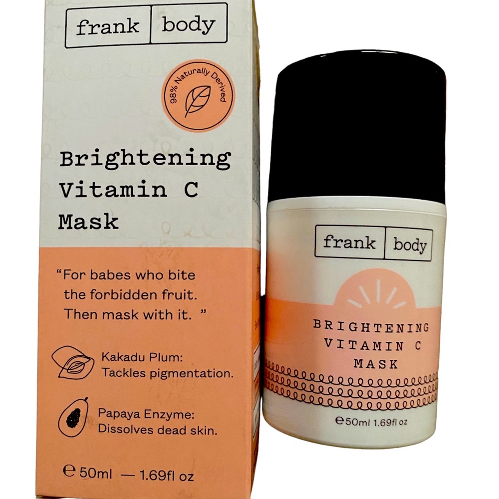 Brightening vitamin C mask, tackles pigmentation, dissolves dead skin